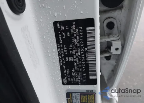 2013 Kia Optima Ex z USA, uszkodzony, nr VIN 5XXGN4A70DG237434